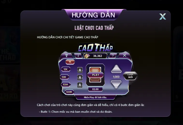 Minigame Cao Thấp Tại 789Club Là Sân Chơi Thử Thách Bản Lĩnh