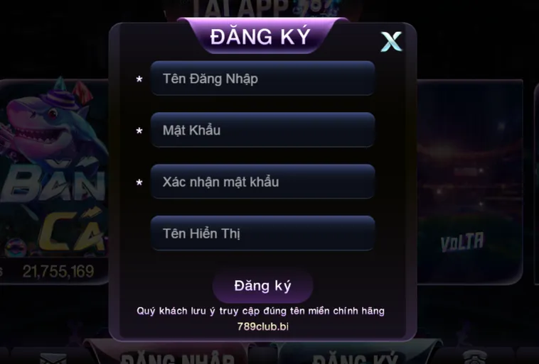 Các bước đăng kí 789Club nhanh chóng.