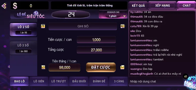 Khám Phá Ngay Sân Chơi Lô Đề Siêu Tốc Tại 789Club Với Tỷ Lệ Ăn Thưởng 1 Ăn 99