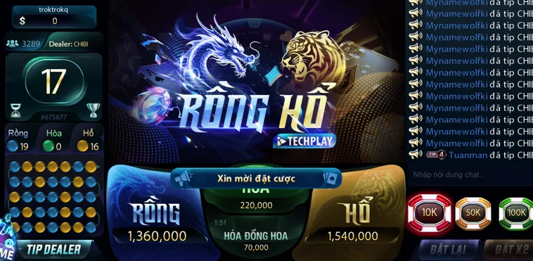 Rồng Hổ Casino Tại 789Club Trải Nghiệm Sảnh Cược Tốc Độ Và Cơ Hội Thắng Lớn