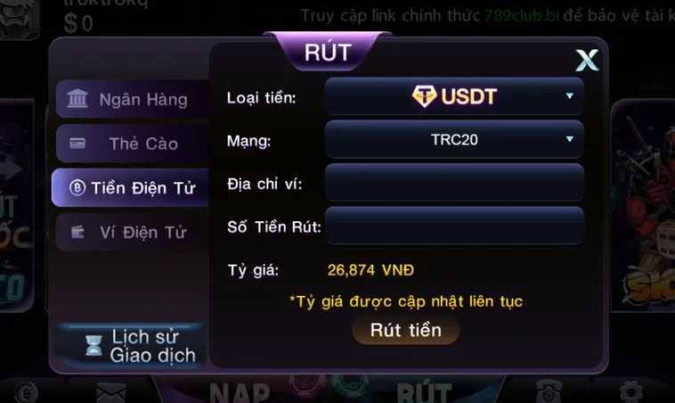 Rút Tiền 789Club Quy Trình Chuyển Đổi Lợi Nhuận Thành Tiền Mặt Nhanh Chóng