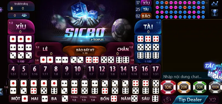 Sicbo Casino Tại 789Club Mang Lại Tỷ Lệ Thắng Lớn Cho Người Chơi