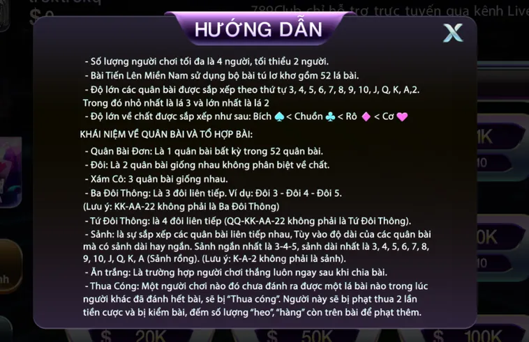 Tiến Lên Miền Nam Tại 789Club Bí Quyết Chinh Phục Mọi Ván Bài Và Nhận Thưởng Lớn